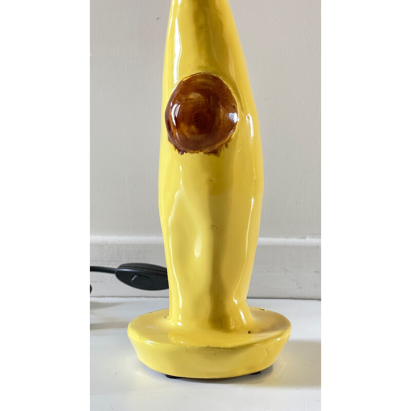 Vintage-Lampe aus glasierter Keramik