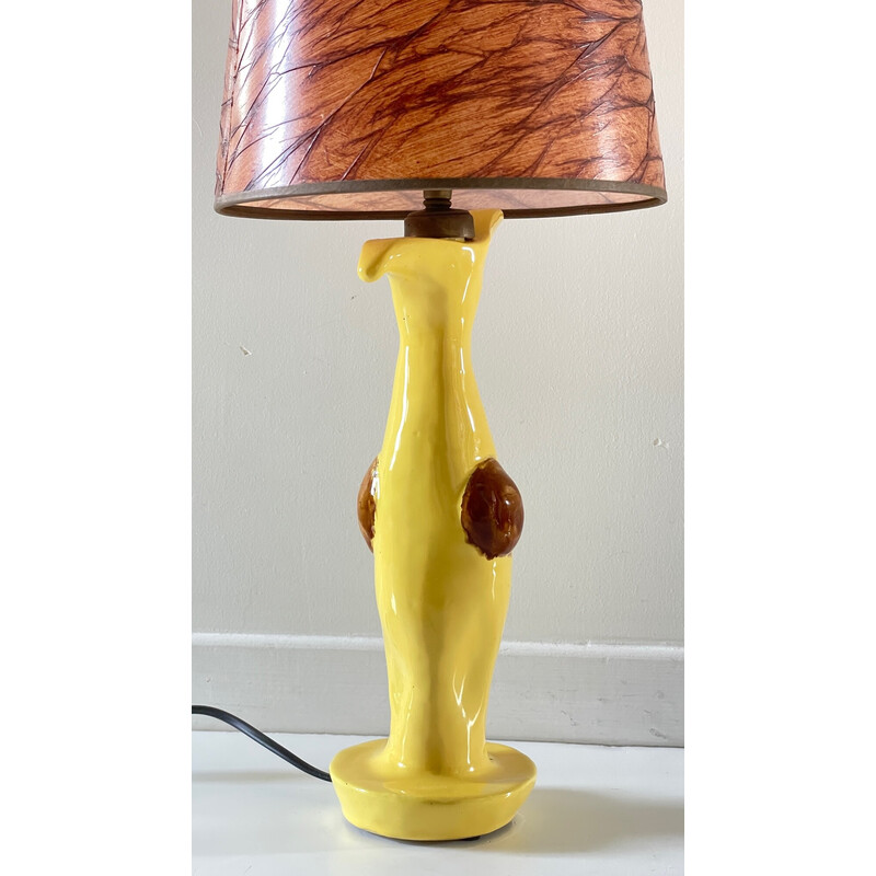 Vintage glazed ceramic lamp