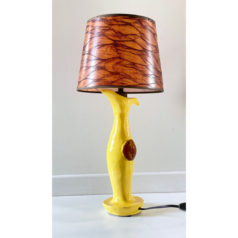 Vintage glazed ceramic lamp