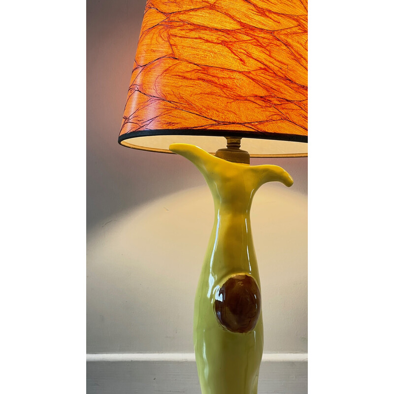 Vintage glazed ceramic lamp