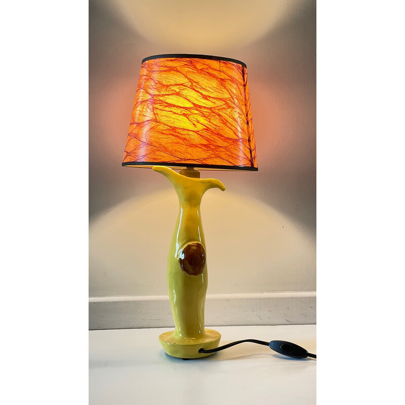 Vintage glazed ceramic lamp