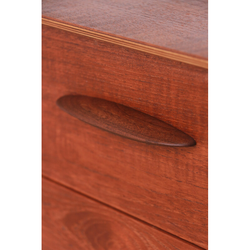 Vintage teak sideboard with 6 drawers, England 1960