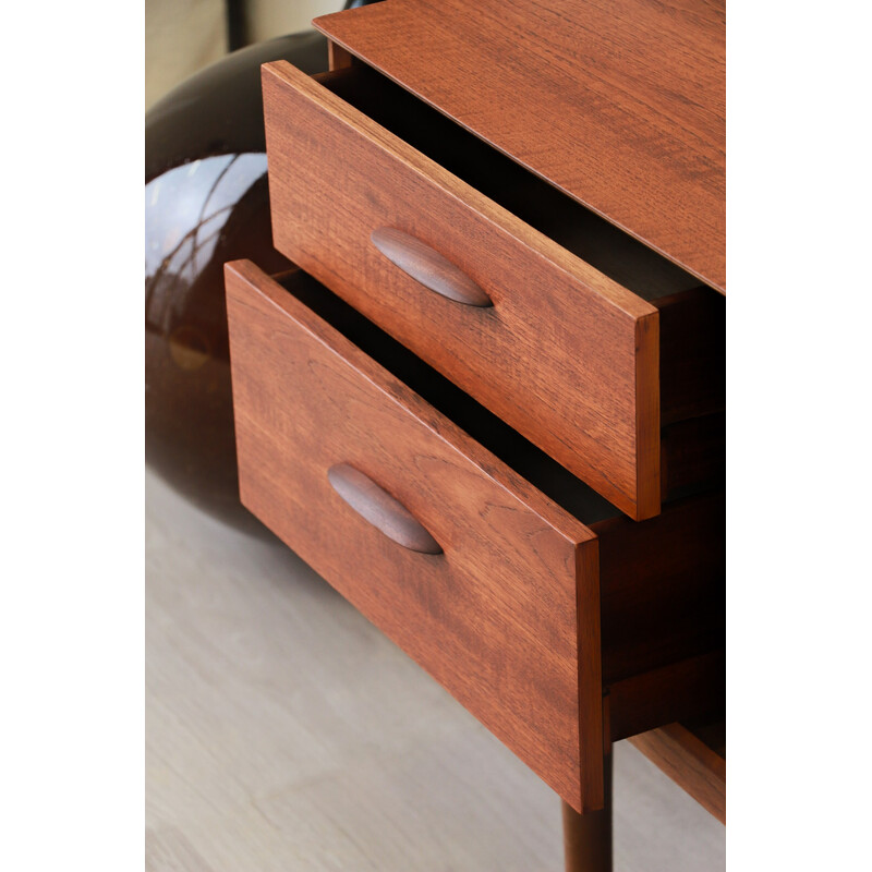 Vintage teak sideboard with 6 drawers, England 1960