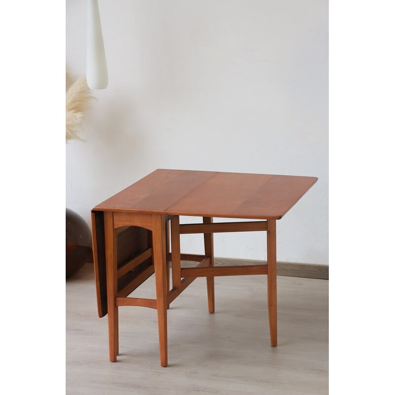 Rechteckiger Vintage-Tisch aus Teakholz mit Klappen, 1960