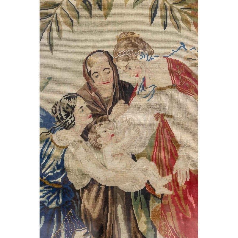 Vintage tapijt met oriëntalistische voorstelling, Frankrijk 1880