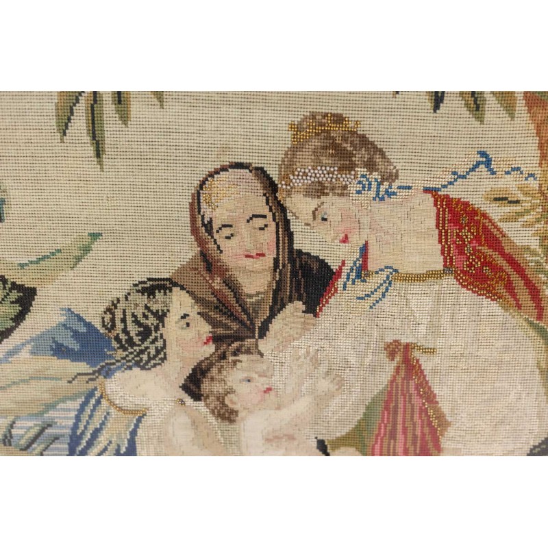Vintage-Teppich mit einer orientalistischen Szene, Frankreich 1880