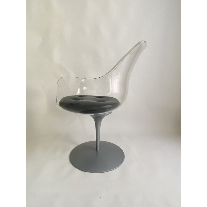 Vintage-Sessel "Champagne" aus Plexiglas und Aluminiumguss von Erwin und Estelle Laverne für Formes Nouvelles, 1960