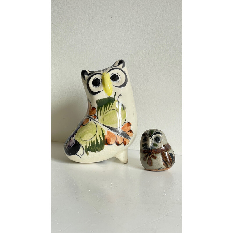 Pair of vintage ceramic owls
