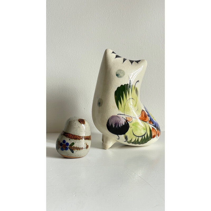 Pair of vintage ceramic owls