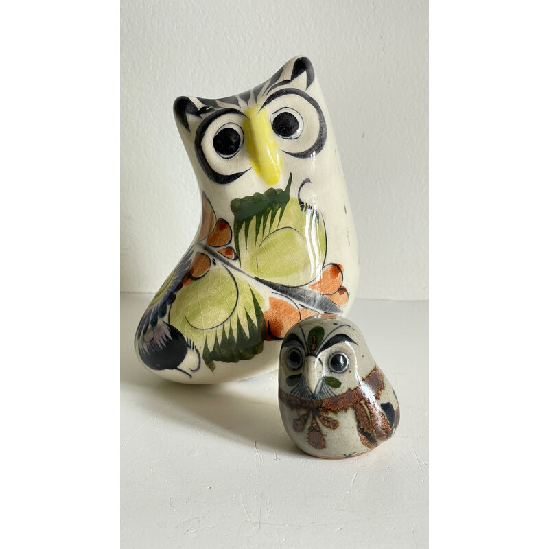 Pair of vintage ceramic owls