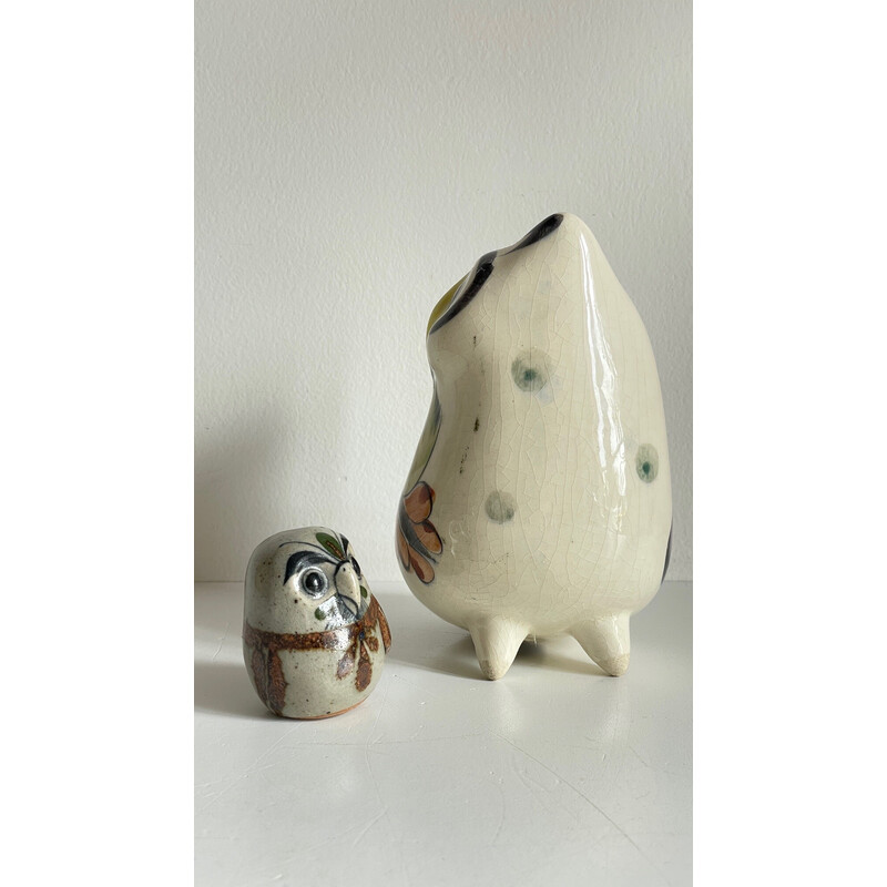 Pair of vintage ceramic owls