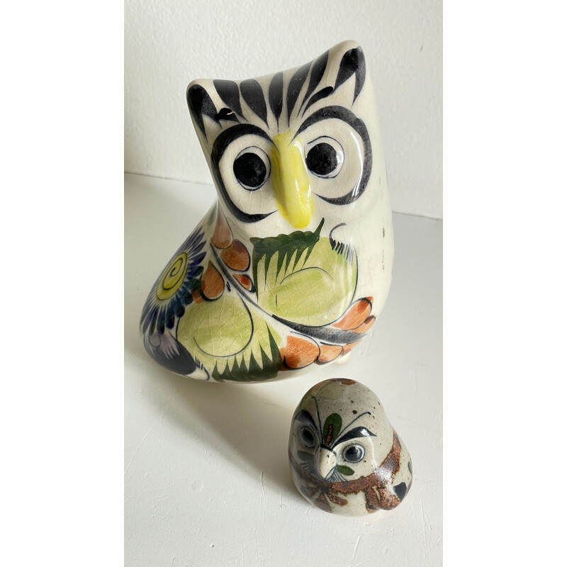 Pair of vintage ceramic owls