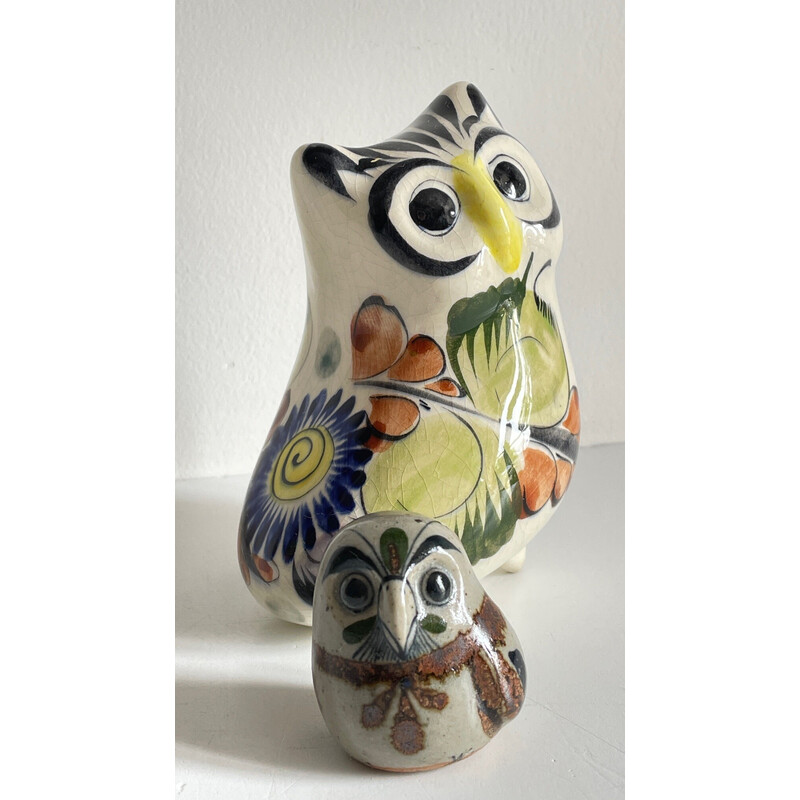 Pair of vintage ceramic owls