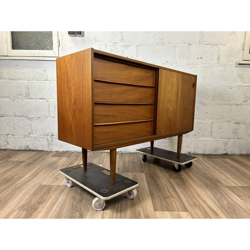 Vintage mid-length teak sideboard, Denmark 1960