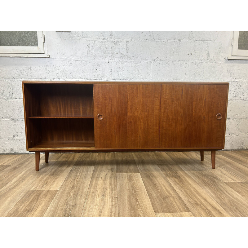 Vintage teak sideboard with 3 doors, Denmark 1960