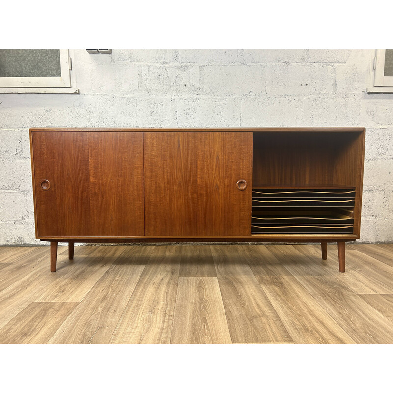 Vintage teak sideboard with 3 doors, Denmark 1960