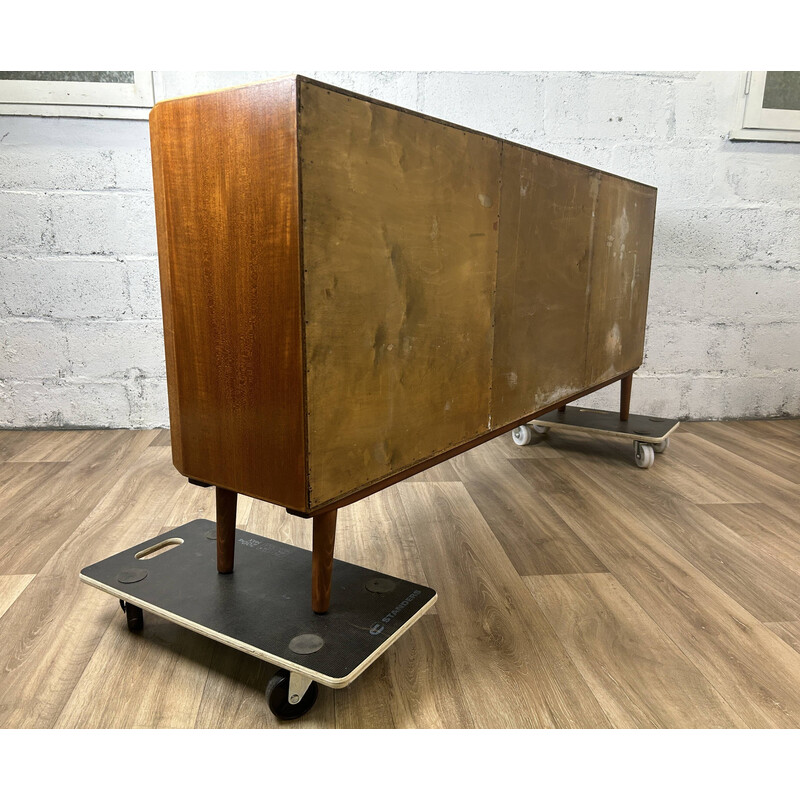 Vintage teak sideboard with 3 doors, Denmark 1960