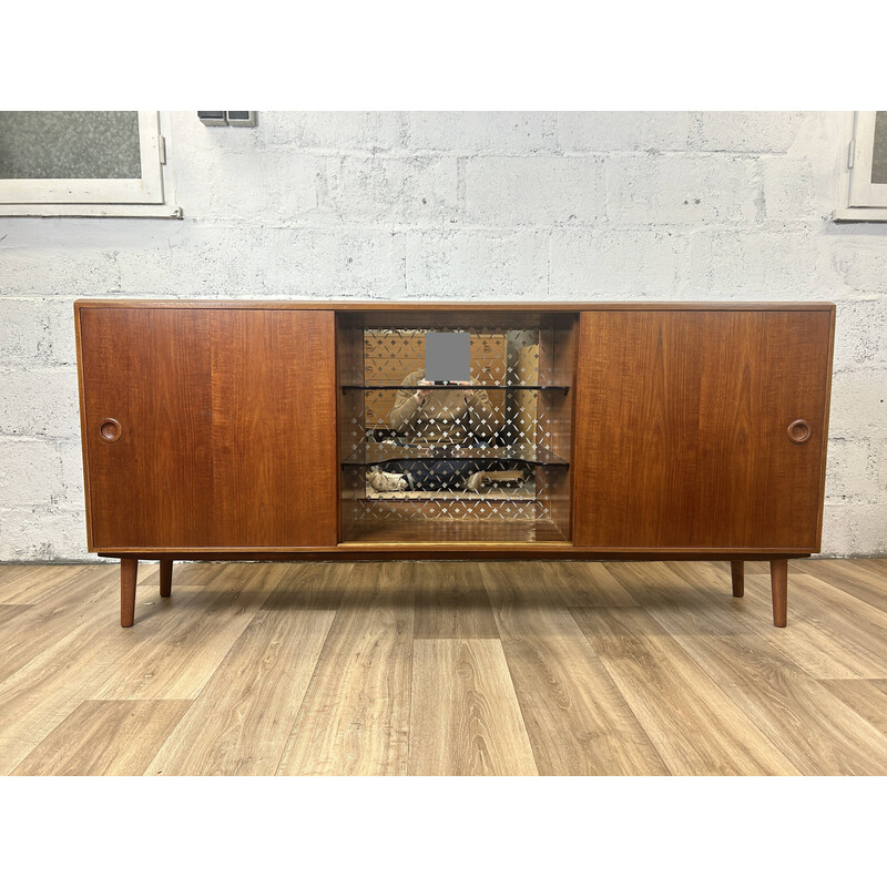 Vintage teak sideboard with 3 doors, Denmark 1960