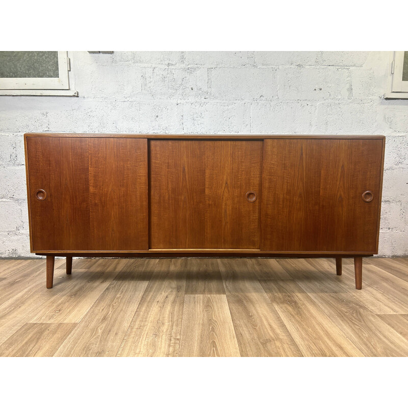 Vintage teak sideboard with 3 doors, Denmark 1960