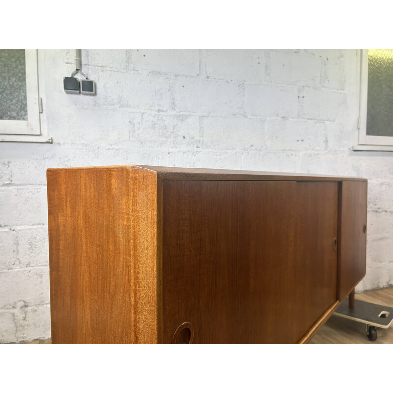 Vintage teak sideboard with 3 doors, Denmark 1960