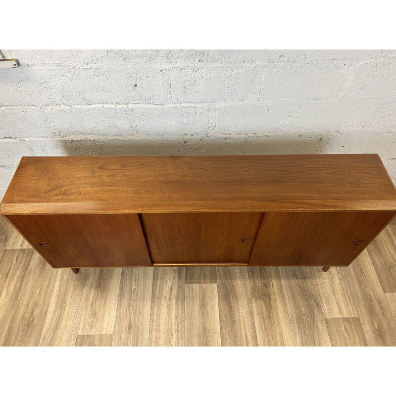 Vintage teak sideboard with 3 doors, Denmark 1960