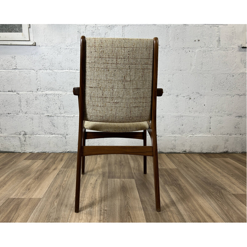 Vintage teak and fabric armchair, Denmark 1960