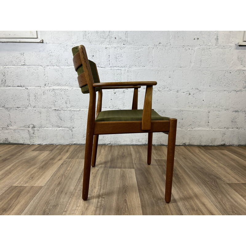 Vintage oak and wool armchair by Poul Volther for Fdb Møbler, Denmark 1960