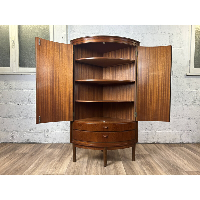 Vintage teak corner cabinet by Agnes Christoffersen, Denmark 1960