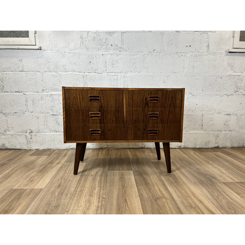 Vintage low chest of drawers in rosewood for Westergaards Mobelfabrik, Denmark 1960