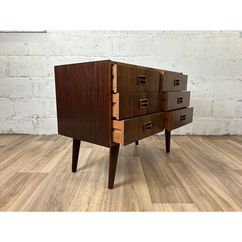 Vintage low chest of drawers in rosewood for Westergaards Mobelfabrik, Denmark 1960