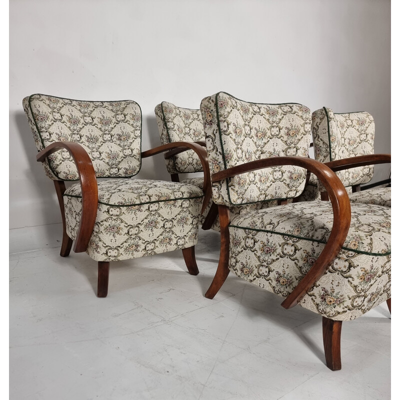 Set of 6 vintage armchairs H 237 by Jindřich Halabala for Up Zavody, Czechoslovakia 1950