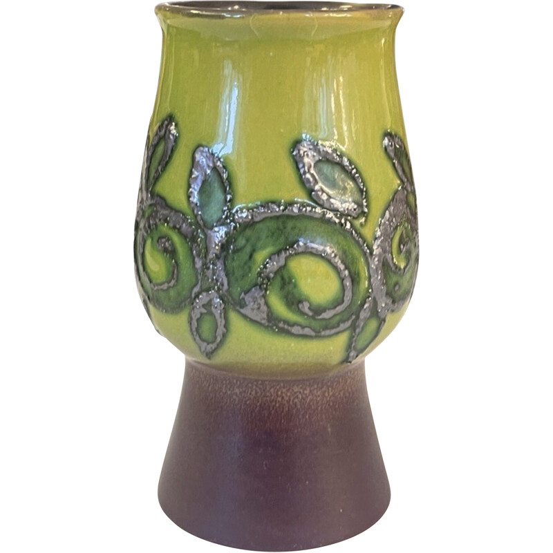 Vintage cup-shaped ceramic vase for Strehla Keramik, Germany 1960