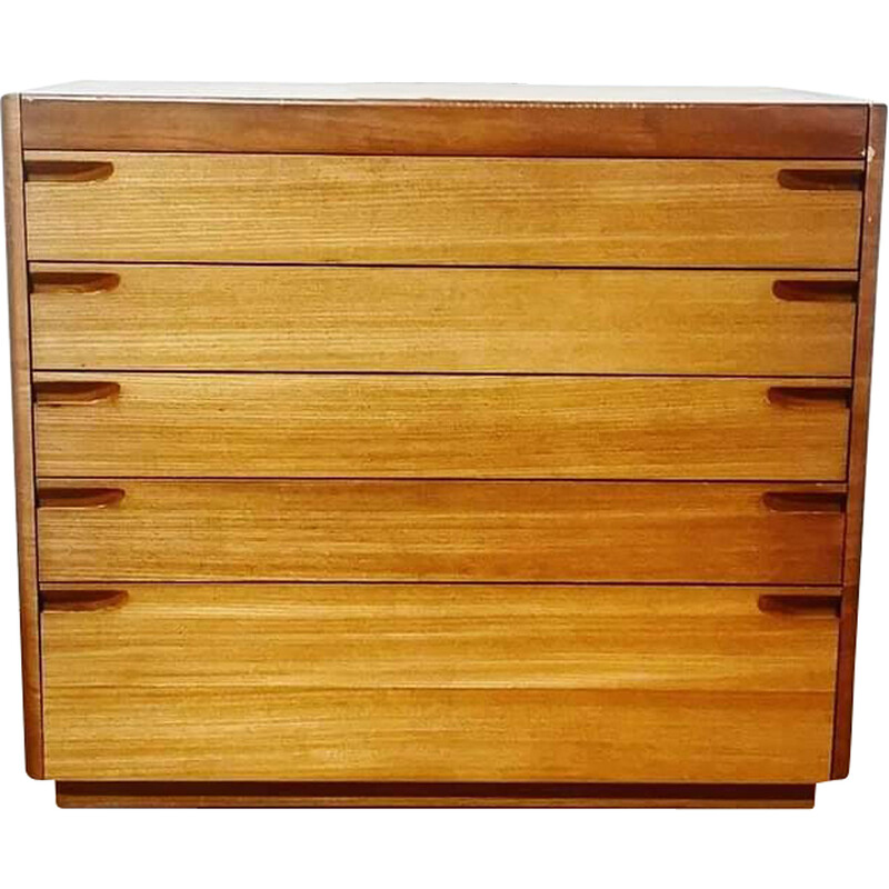 Vintage-Kommode aus hellem Holz, 1980