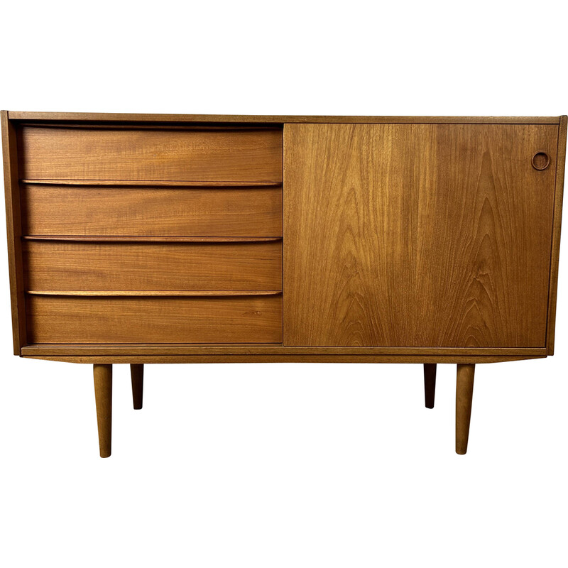 Vintage mid-length teak sideboard, Denmark 1960