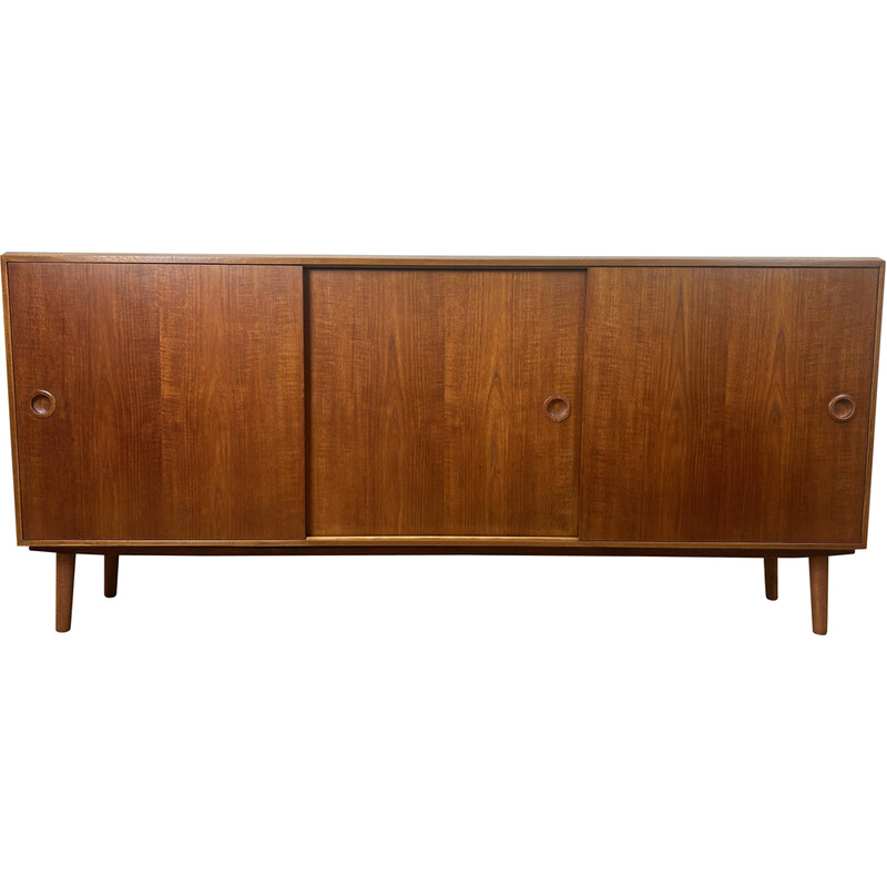 Vintage teak sideboard with 3 doors, Denmark 1960