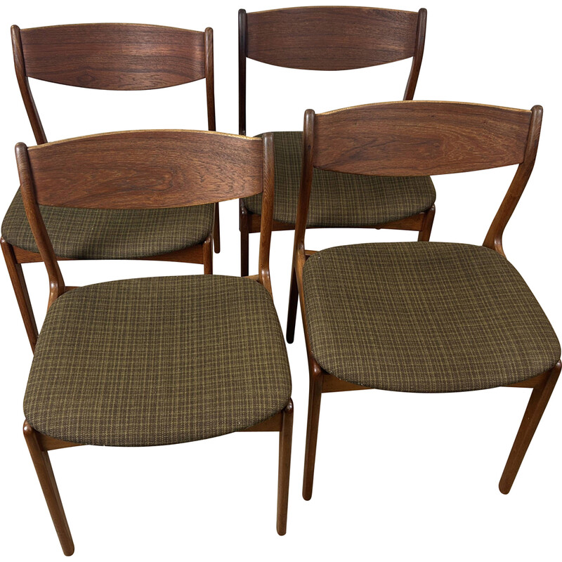Conjunto de 4 cadeiras de jantar vintage em teca para Farsø Stolefabrik, Dinamarca 1960