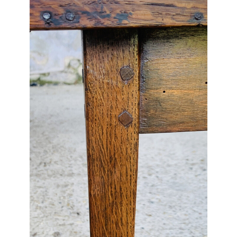 Mesa de apoio retangular vintage em nogueira
