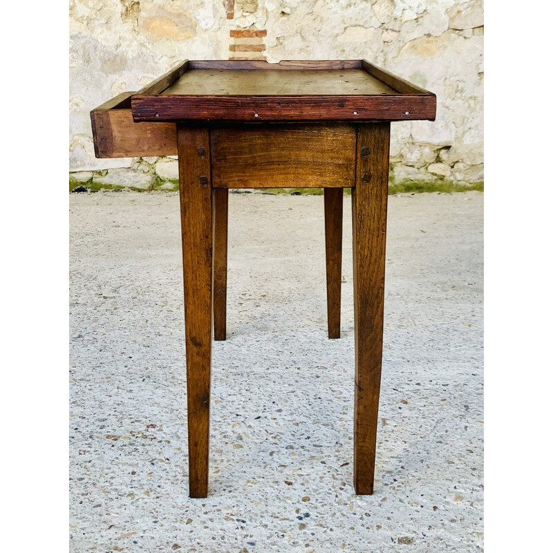 Vintage rectangular walnut side table