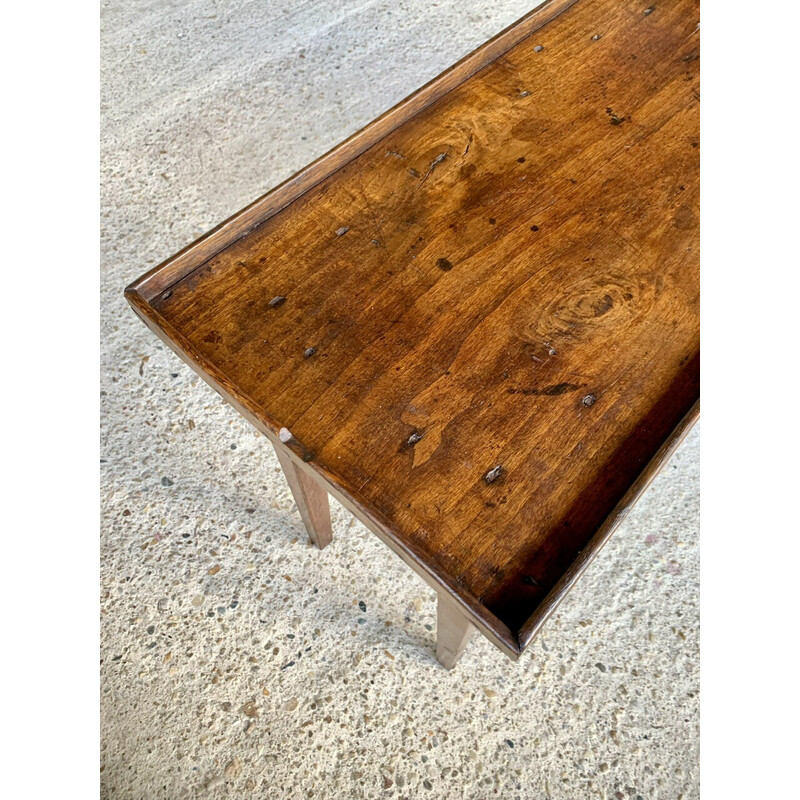 Vintage rectangular walnut side table