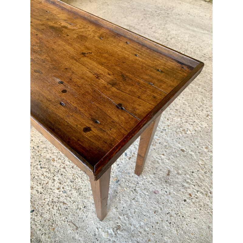 Vintage rectangular walnut side table