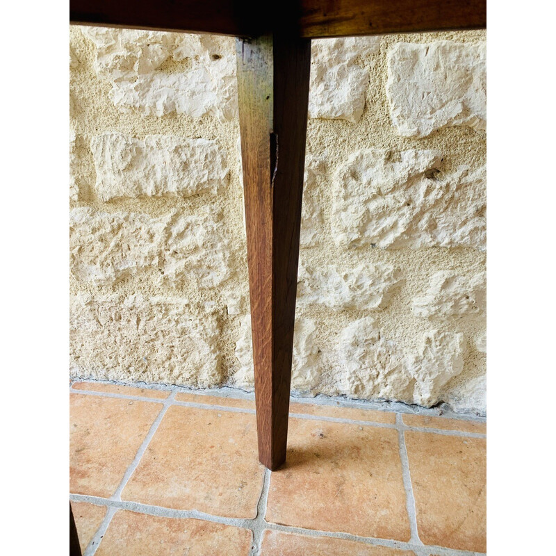 Vintage rectangular walnut side table