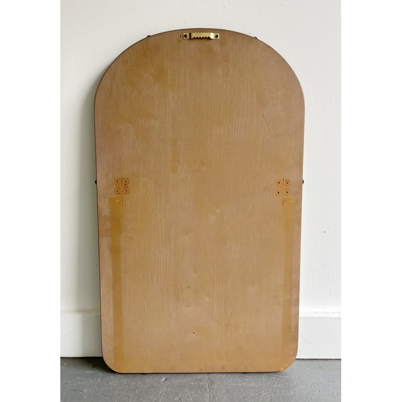 Espejo de pared vintage rectangular sin marco, 1970