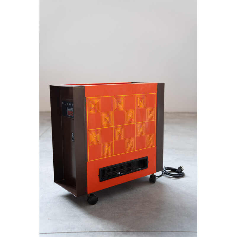 Vintage plastic and aluminum electric stove for Olympique, Italy 1970