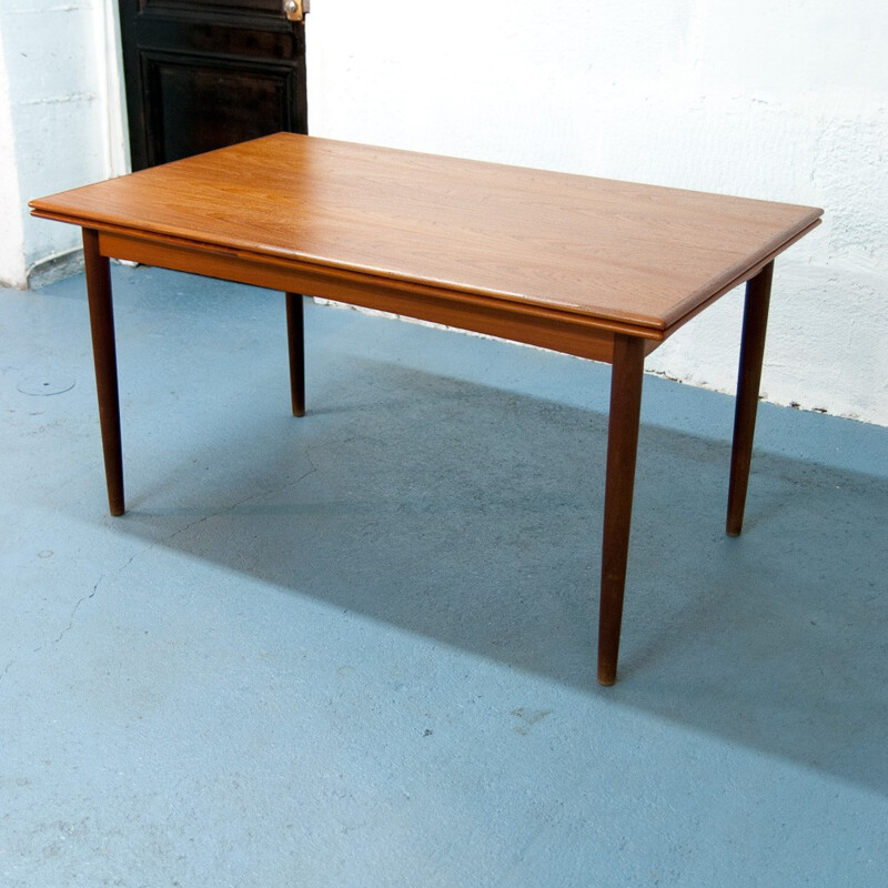 Scandinavian vintage teak extension table - 1960s