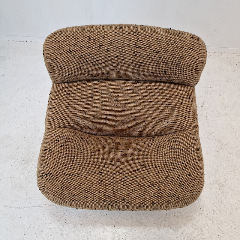 Fauteuil vintage modèle F518 en bois et métal par Geoffrey Harcourt pour Artifort, 1970