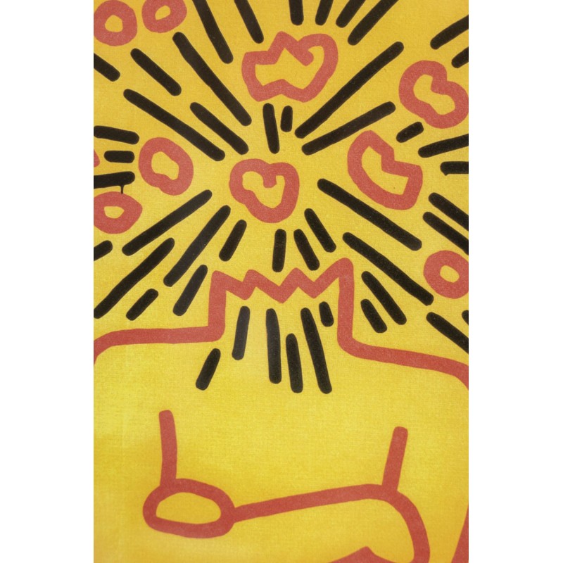 Vintage screen print by Keith Haring, USA 1990