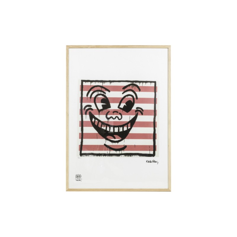 Serigrafia vintage representando uma silhueta de Keith Haring, Estados Unidos 1990