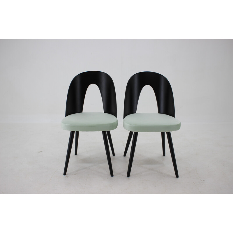 Set of 4 vintage wooden dining chairs by Antonin Suman, Czechoslovakia 1960