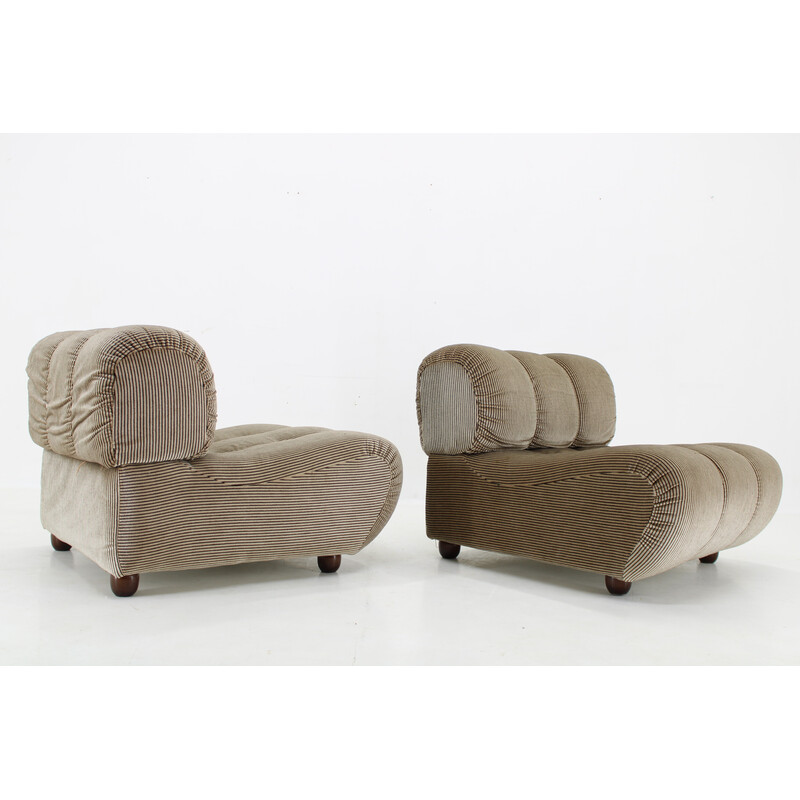Pair of vintage armchairs by Giuseppe Munari, Italy 1970