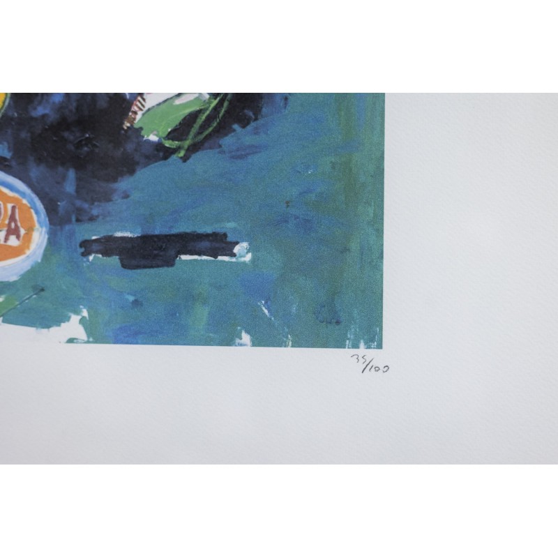 Vintage Siebdruck Rahmen aus blonder Eiche von Jean-Michel Basquiat, USA 1990